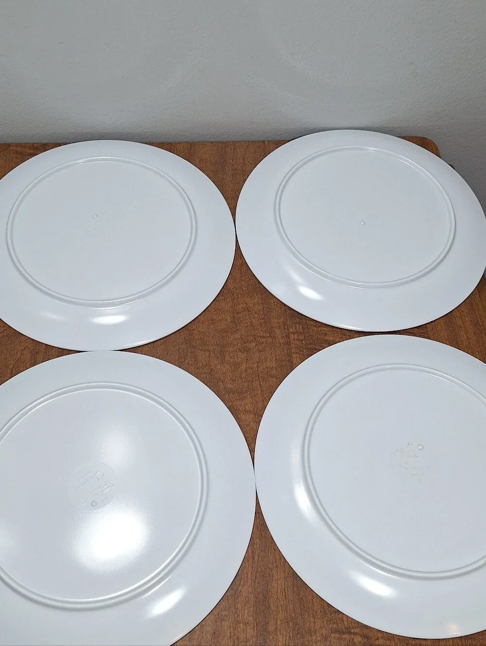 Vtg Set Of 6 Park Avenue Melmac 10 In Dinner Plates Atomic Lavendar Roses Floral